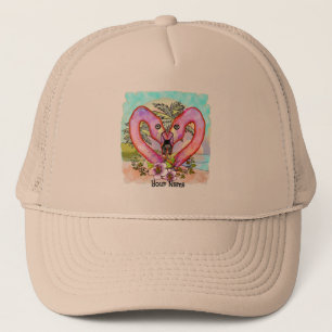 Flamingo Love Trucker Hat