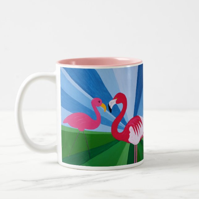 Flamingo Love? Two-Tone Coffee Mug (Left)