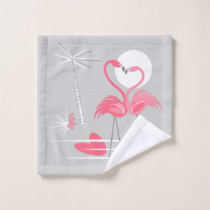 Flamingo Love wash cloth