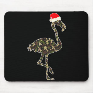 Flamingo Lover Christmas Santa Hat Camouflage Illu Mouse Mat