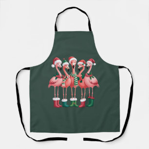 Flamingo Lover Gift Christmas Merry Xmas Apron