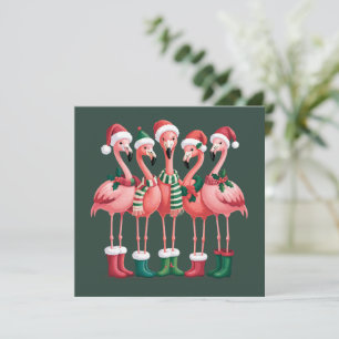 Flamingo Lover Gift Christmas Merry Xmas Holiday Card