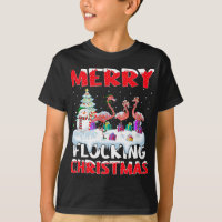 Flamingo Lover Xmas Gift Merry Flocking Christmas 