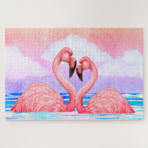 Flamingo Lovers Jigsaw Puzzle
