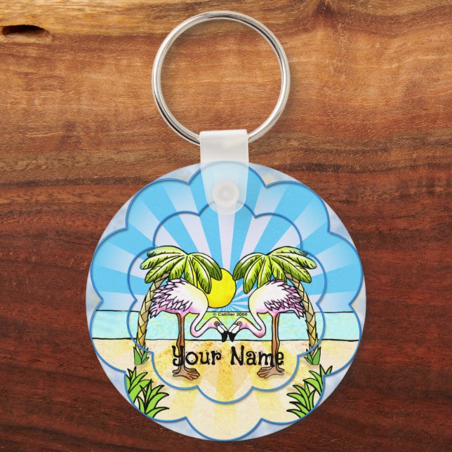 Flamingo lovers  key ring (Front)