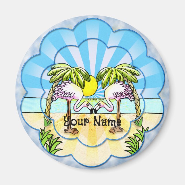 Flamingo lovers  magnet (Front)