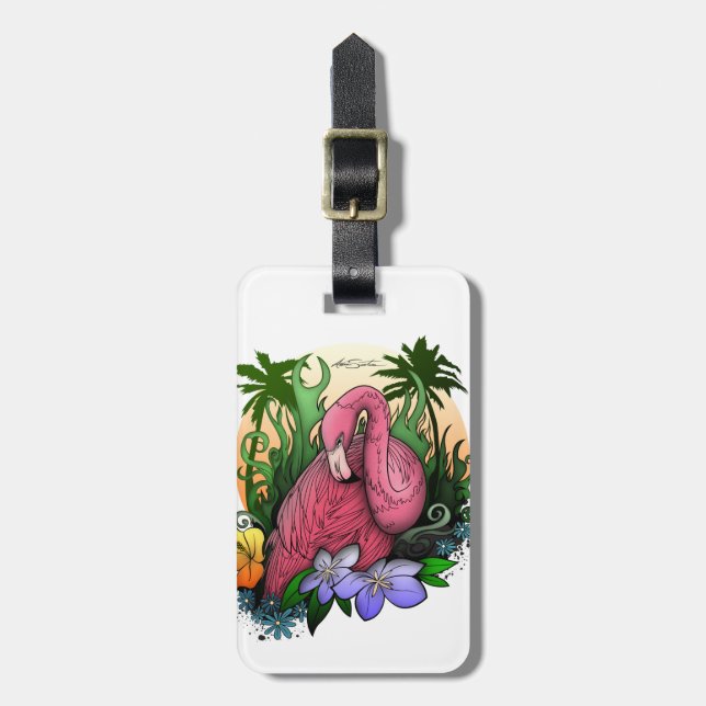 Flamingo Luggage Tag (Front Vertical)