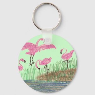 Flamingo Mash Key Ring