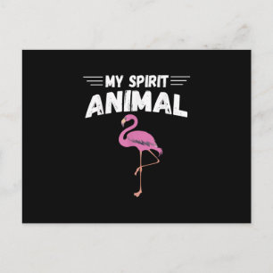 Flamingo Men Women Kids My Spirit Animal Invitation Postcard
