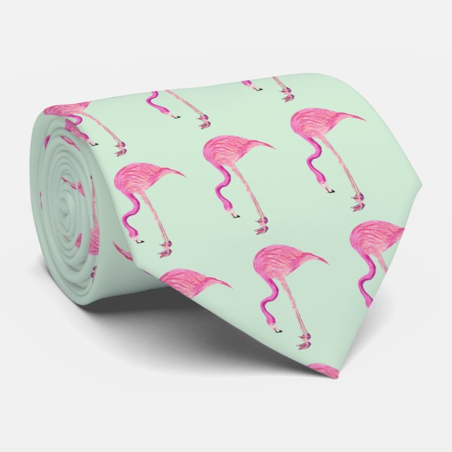 Flamingo mens tie (Rolled)