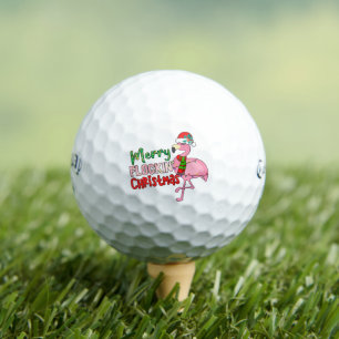 Flamingo Merry Christmas, Custom Design Callaway Golf Balls