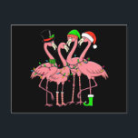 Flamingo Merry Christmas Funny Flamingo Lover Gift Holiday Postcard<br><div class="desc">Flamingo Merry Christmas Funny Flamingo Lover Gift</div>