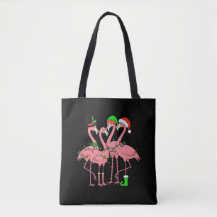 Flamingo Merry Christmas Funny Flamingo Lover Gift Tote Bag