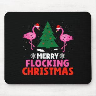 Flamingo Merry Flocking Christmas Funny Xmas Men W Mouse Mat