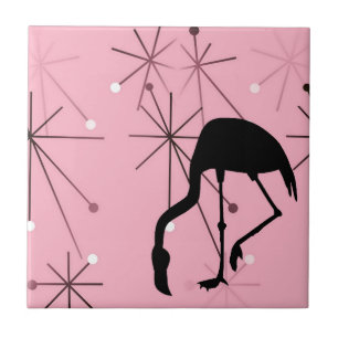 Flamingo MidCentury Modern Atomic Starburst Tile