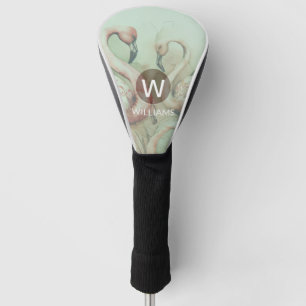 Flamingo Monogram Personalised Golf Head Cover