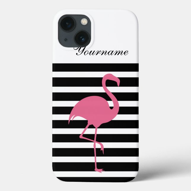 Flamingo Monogram Style Case-Mate iPhone Case (Back)