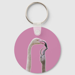 Flamingo Mother And Baby Key Ring