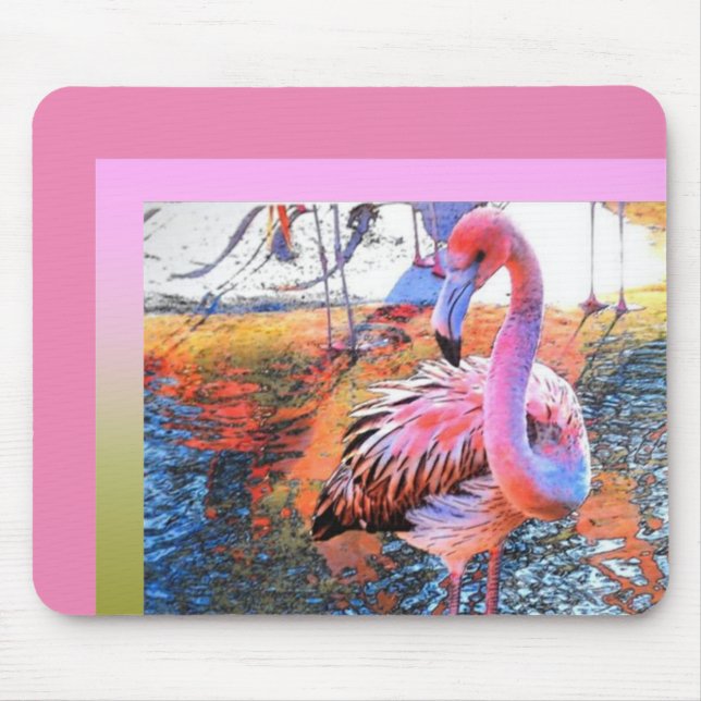 Flamingo Mouse Pad-Pink Mat (Front)