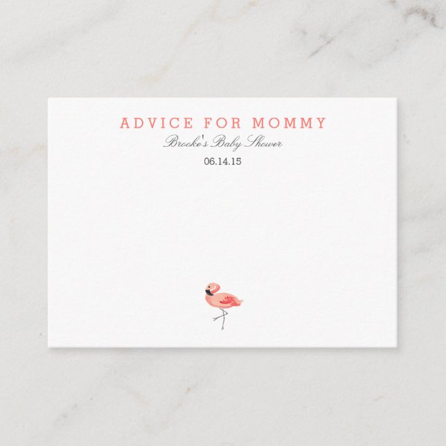 Flamingo Mummy Advice Cards (Front)