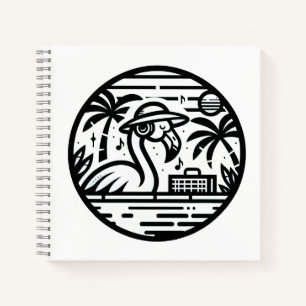 Flamingo Music Paradise - Vibrant Tropical Art Notebook