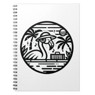 Flamingo Music Paradise - Vibrant Tropical Art Notebook