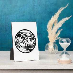 Flamingo Music Paradise - Vibrant Tropical Art Plaque