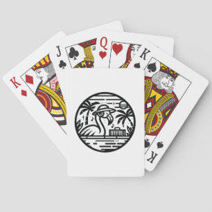 Flamingo Music Paradise - Vibrant Tropical Art Playing Cards