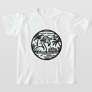 Flamingo Music Paradise - Vibrant Tropical Art T-Shirt