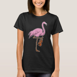 Flamingo Musician Guitar Music T-Shirt