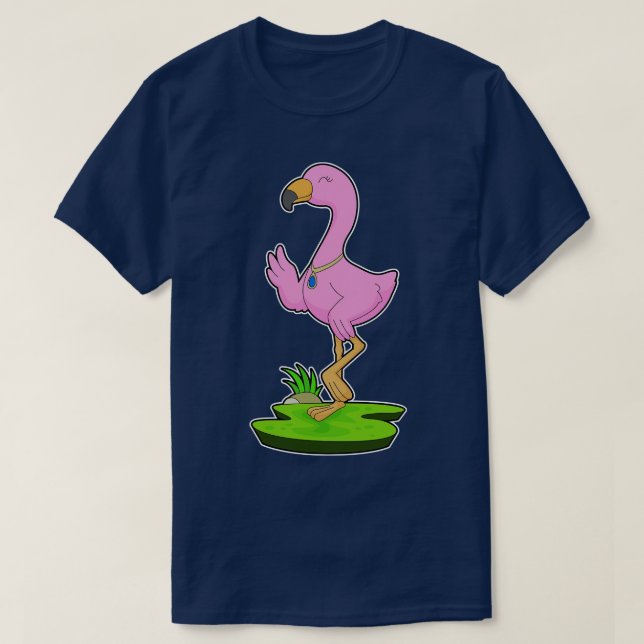 Flamingo Necklace T-Shirt (Design Front)