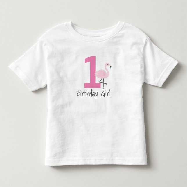 Flamingo Number Birthday Shirt (Can Change Age) (Front)