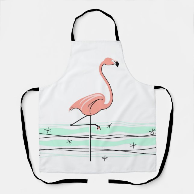 Flamingo Ocean all over apron (Front)