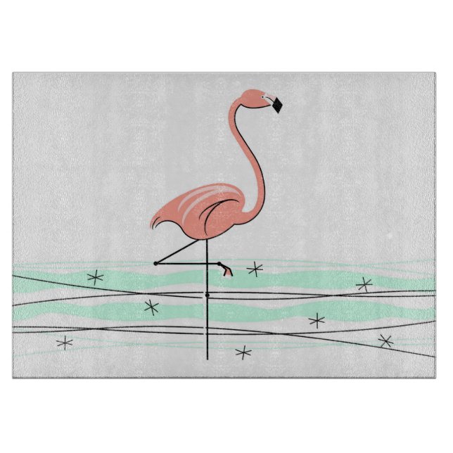 Flamingo Ocean cutting board (Front)