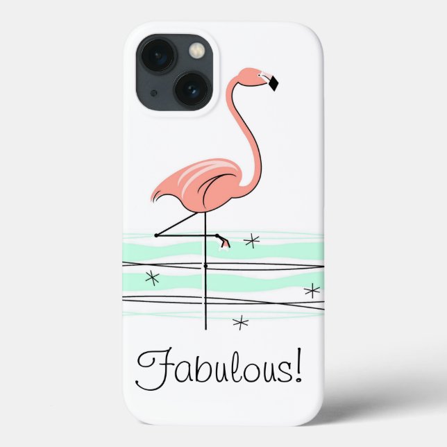 Flamingo Ocean 'Fabulous!' iPad Mini case (Back)