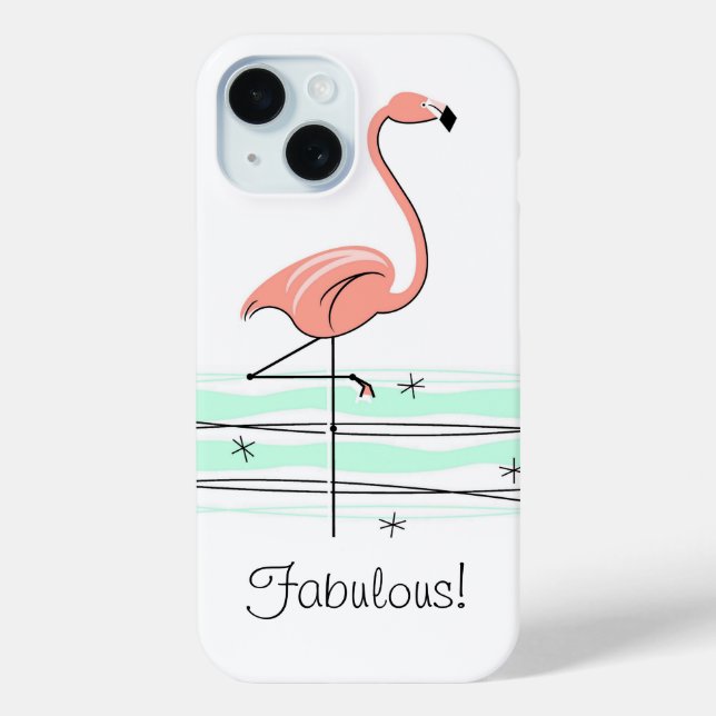 Flamingo Ocean 'Fabulous!' iPhone case (Back)