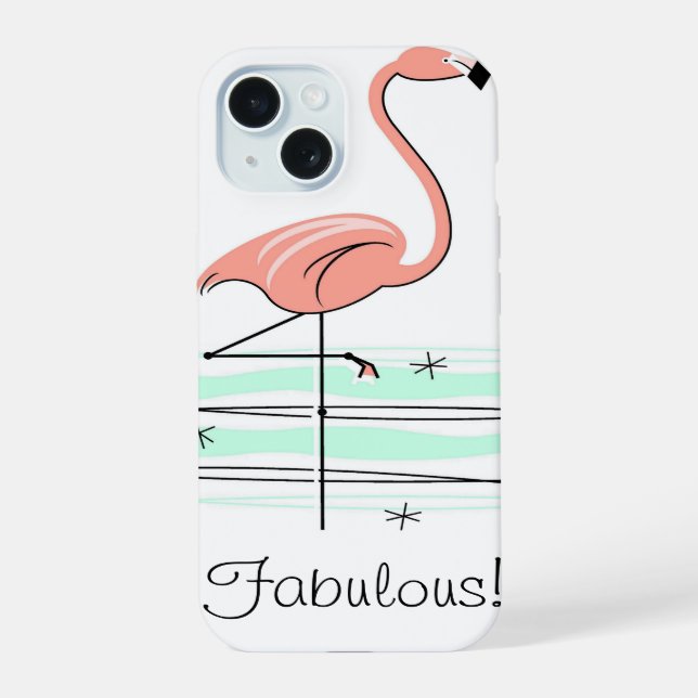 Flamingo Ocean 'Fabulous!' iPhone case (Back)