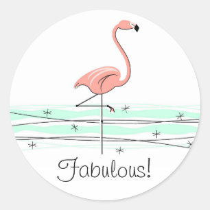 Flamingo Ocean Fabulous! sticker