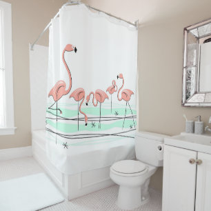 Flamingo Ocean Group shower curtain