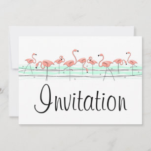 Flamingo Ocean Line invitation