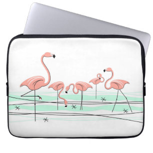 Flamingo Ocean Line laptop sleeve