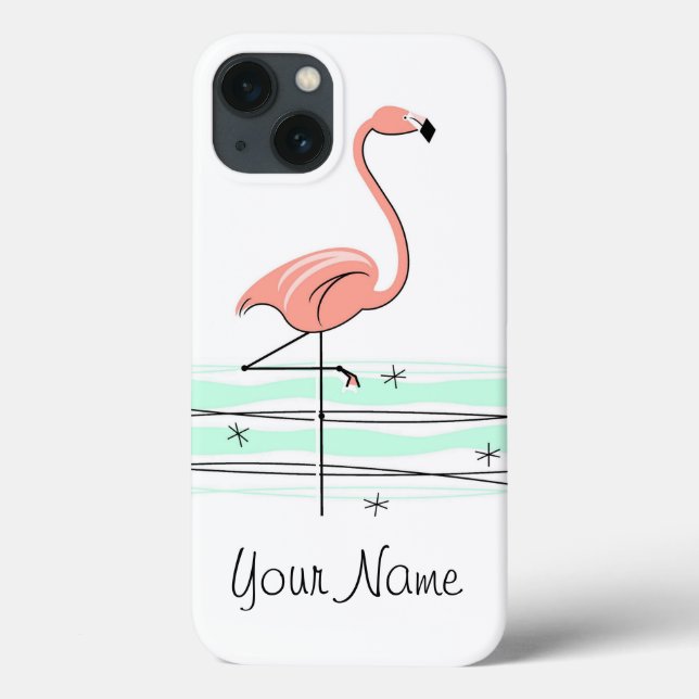 Flamingo Ocean 'Name' iPad case (Back)