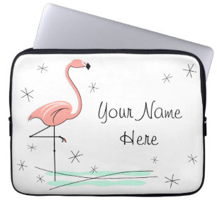 Flamingo Ocean Name laptop sleeve