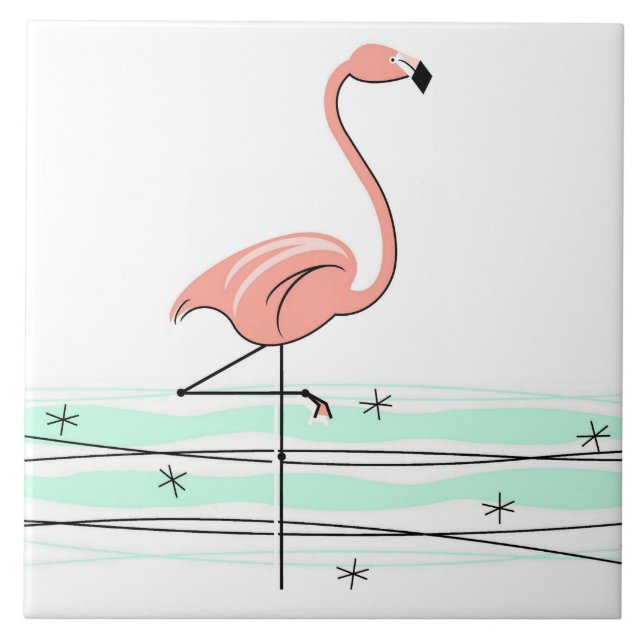 Flamingo Ocean tile (Front)
