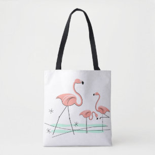 Flamingo Ocean Trio 2 all over tote