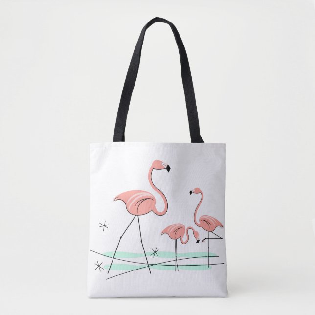 Flamingo Ocean Trio 2 all over tote (Front)