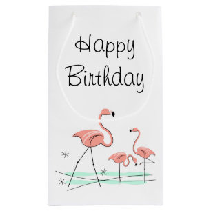 Flamingo Ocean Trio 2 Text gift bag small