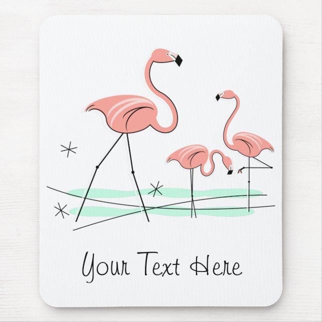Flamingo Ocean Trio 2 "Text" mousepad (Front)