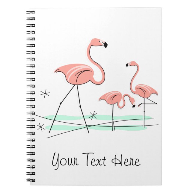 Flamingo Ocean Trio 2 Text notebook (Front)