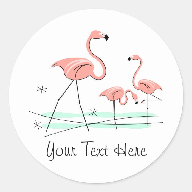 Flamingo Ocean Trio 2 Text sticker (Front)